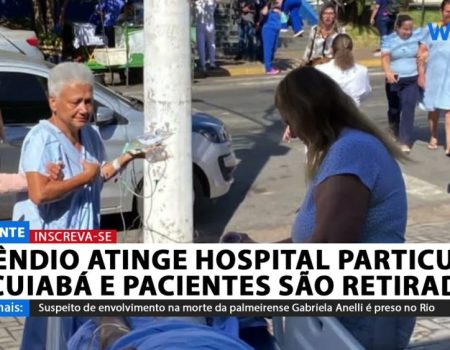 Incêndio atinge hospital particular de Cuiabá e pacientes são retirados