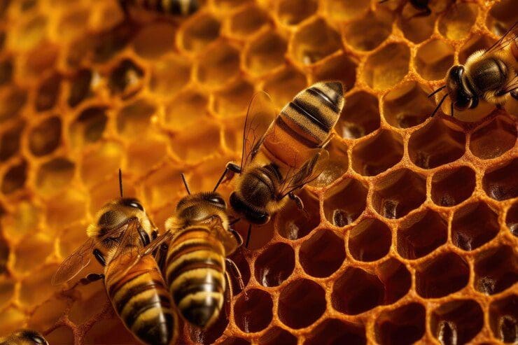 Como as abelhas usam a matemática para construir colmeias, coletar néctar e se comunicar