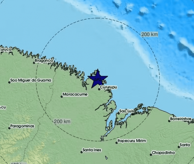 Tremor de terra de 4,7 na escala Richter sacode Cururupu, Maranhão